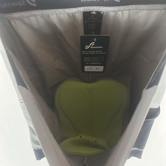 Sportneer NEW Padded Cycling Shorts Mens XL Gray Performance Stretch Bike NWT - Picture 9 of 13